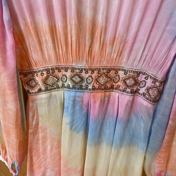 Free People Summer of Love Kimono maxi dress xs - Picture 11 of 14